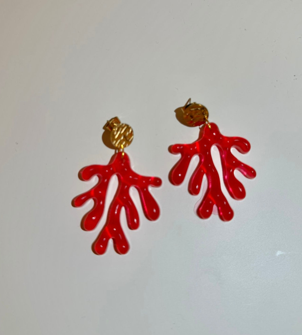 Pendientes con forma de coral