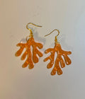Pendientes coral naranja claro