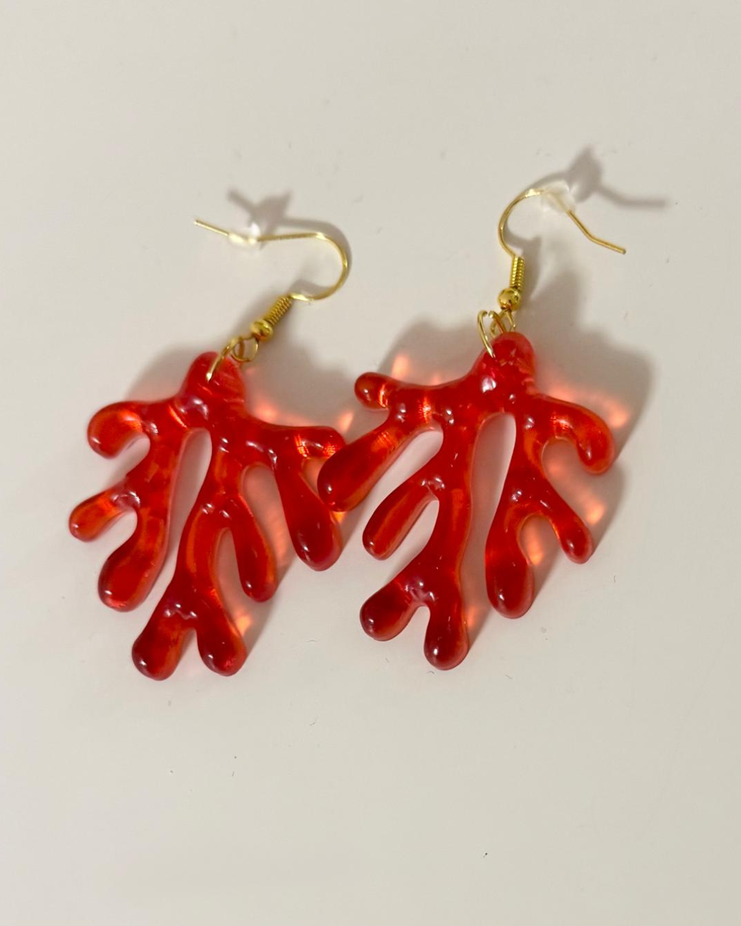 Pendientes con forma de coral