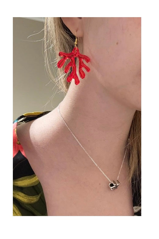 Pendientes con forma de coral