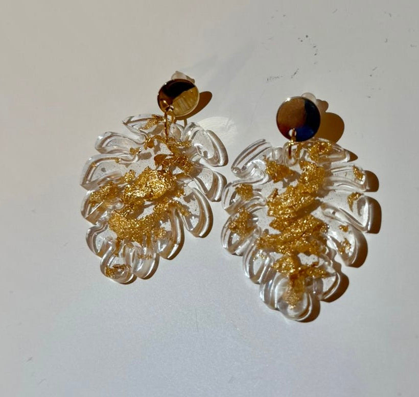 Pendientes forma de hoja